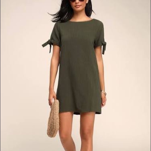 Lulus Dresses & Skirts - NWT Lulu’s : Linen Blend Olive Green Dress : Small